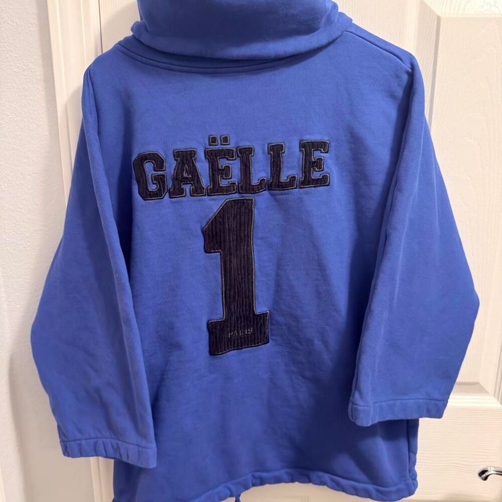 (2018-2022) Gaëlle Paris Corduroy Applique Sweatshirt - Royal Blue - Size 3